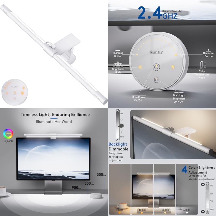 Desk Setup No Monitor - Lampu Meja Monitor dengan Remote, Ramah
