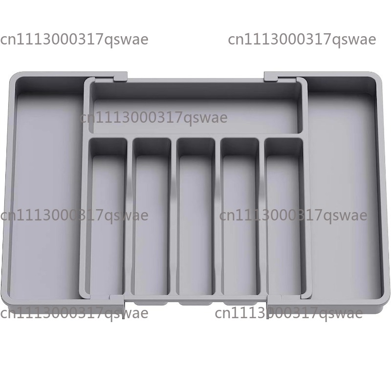 Drawer Organizer Bamboo - Organizer Peralatan Makan Plastik Abu-abu yang
