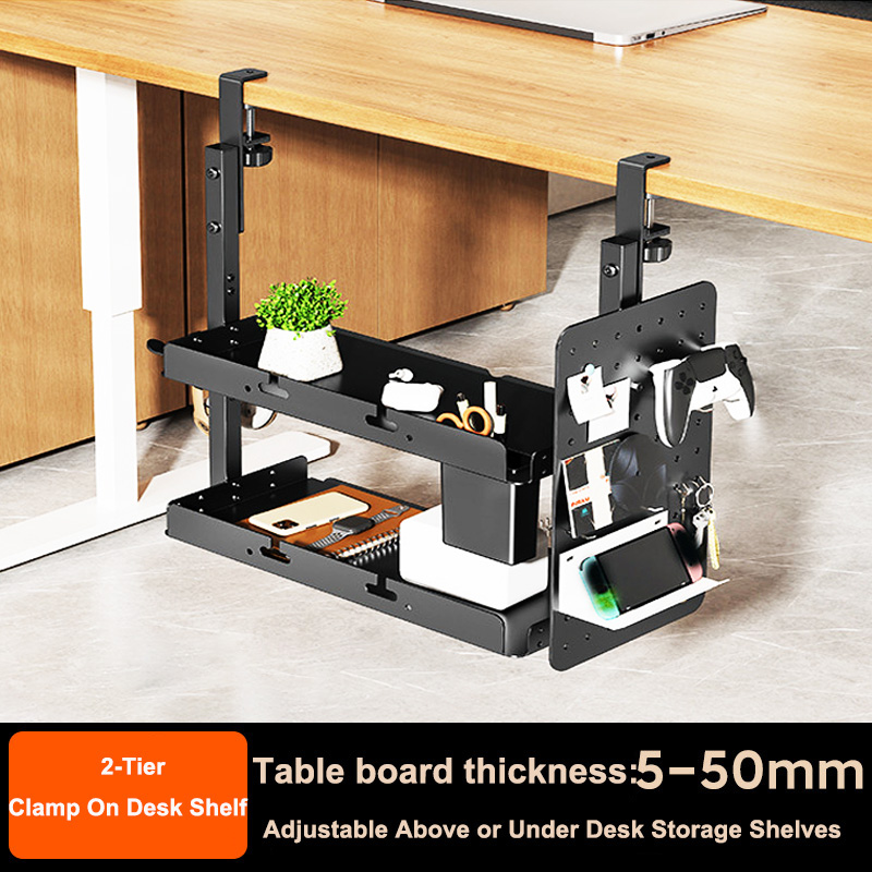 Desk Setup Study - Rak Penyimpanan 2 Tingkat 14 Inci