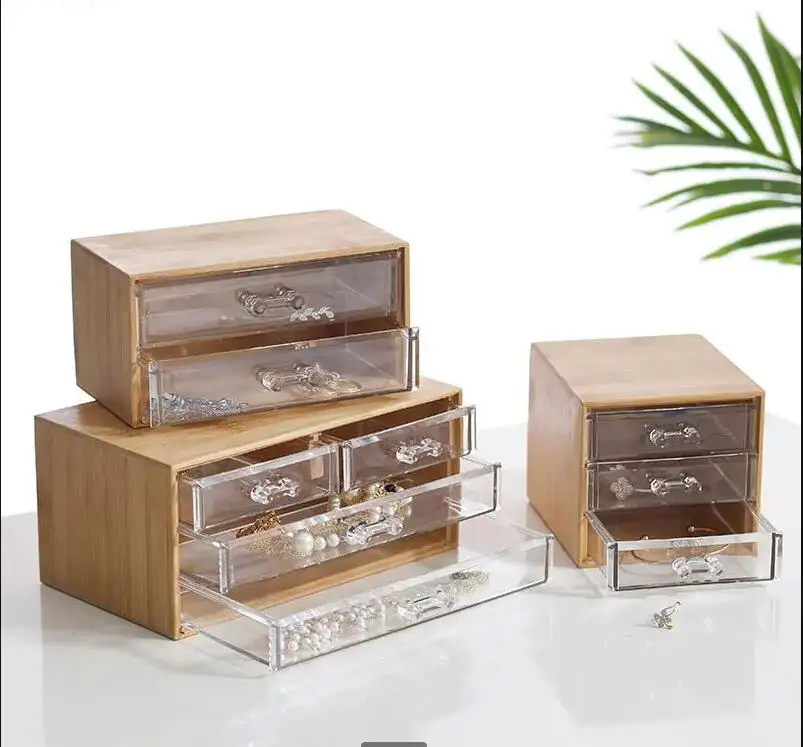 Drawer Organizer Bamboo - Kotak Penyimpanan Bambu 3 Lapis, Laci