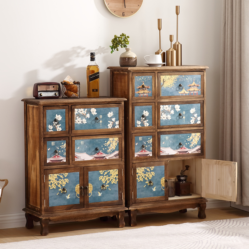 Drawer Organizer Bamboo - Kabinet penyimpanan kayu padat banyak lapisan