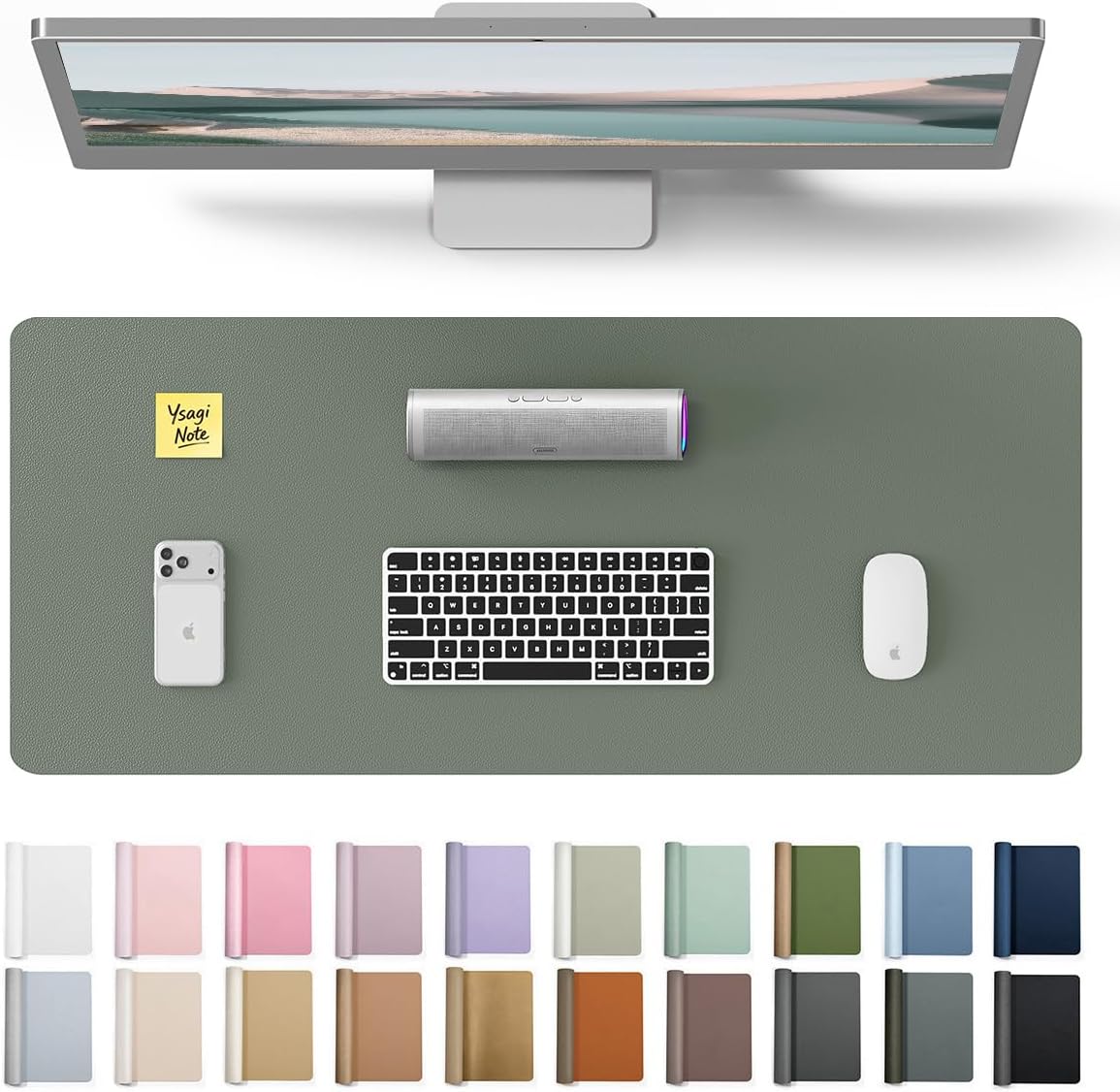 Desk Pad Leather Large - Pelindung Alas Meja Kulit, Alas Mouse
