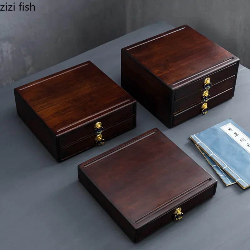 Drawer Organizer Bamboo - Kotak Penyimpanan Kue Teh Kotak Penyimpanan