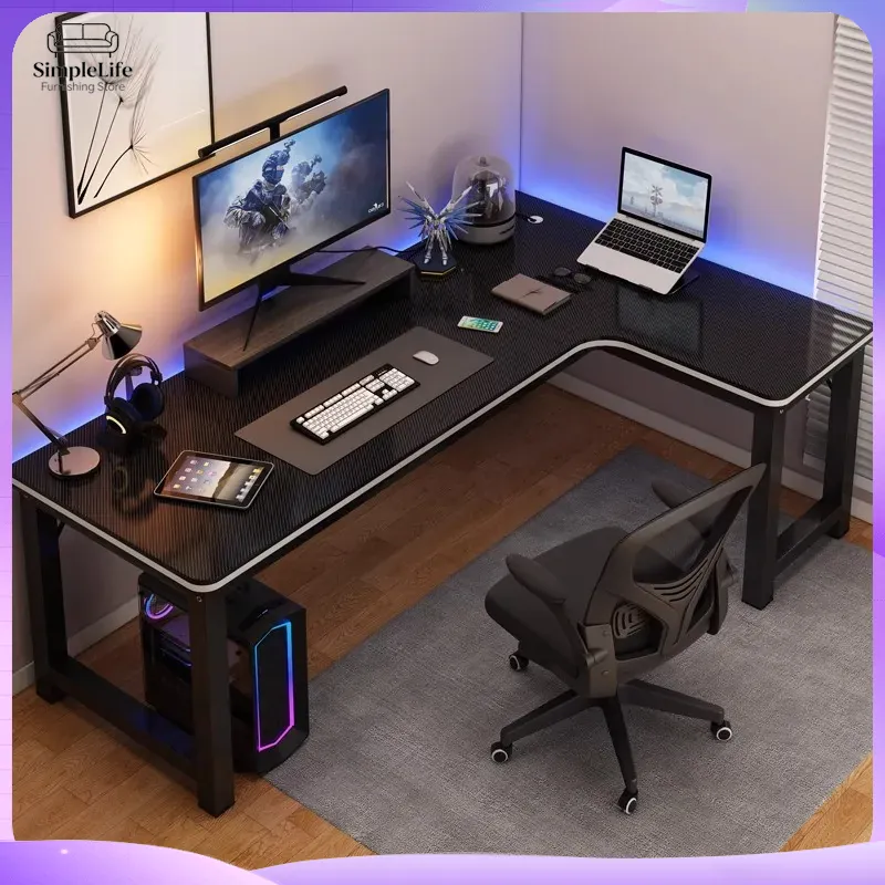 Desk Setup Laptop And Monitor - Meja Gaming Sudut untuk Komputer PC