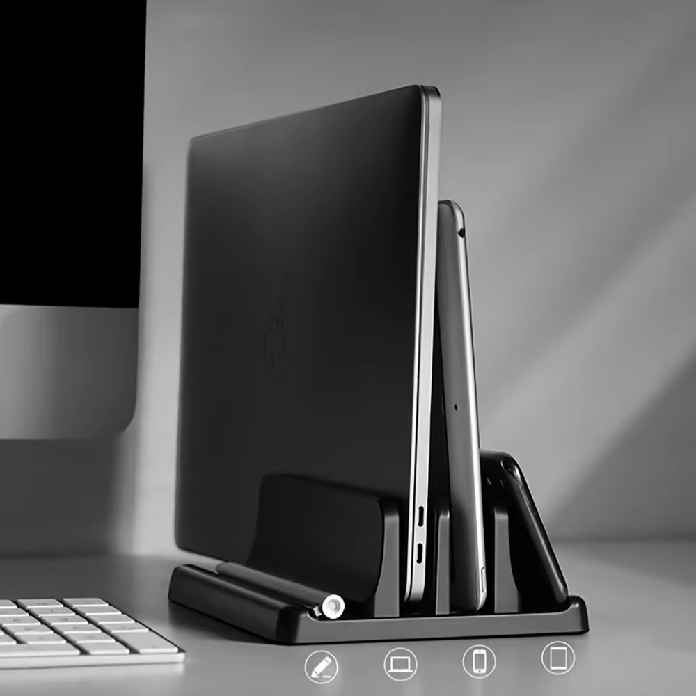Vertical Laptop Stand - Dudukan laptop, rak penyimpanan vertikal cocok