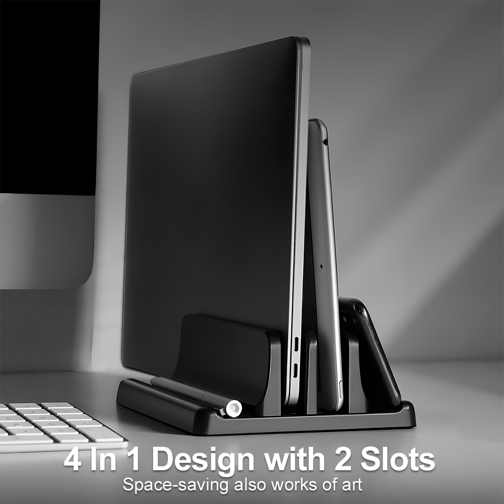 Vertical Laptop Stand - Stand Laptop 4in1 Vertikal, Lebar Dapat
