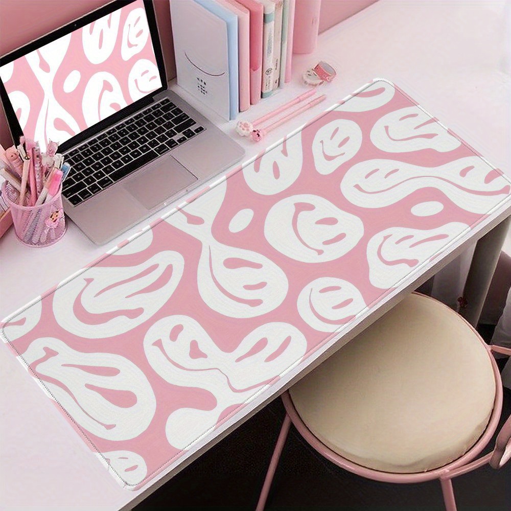 Desk Setup Study - Alas Meja Pink Estetis Set Alas