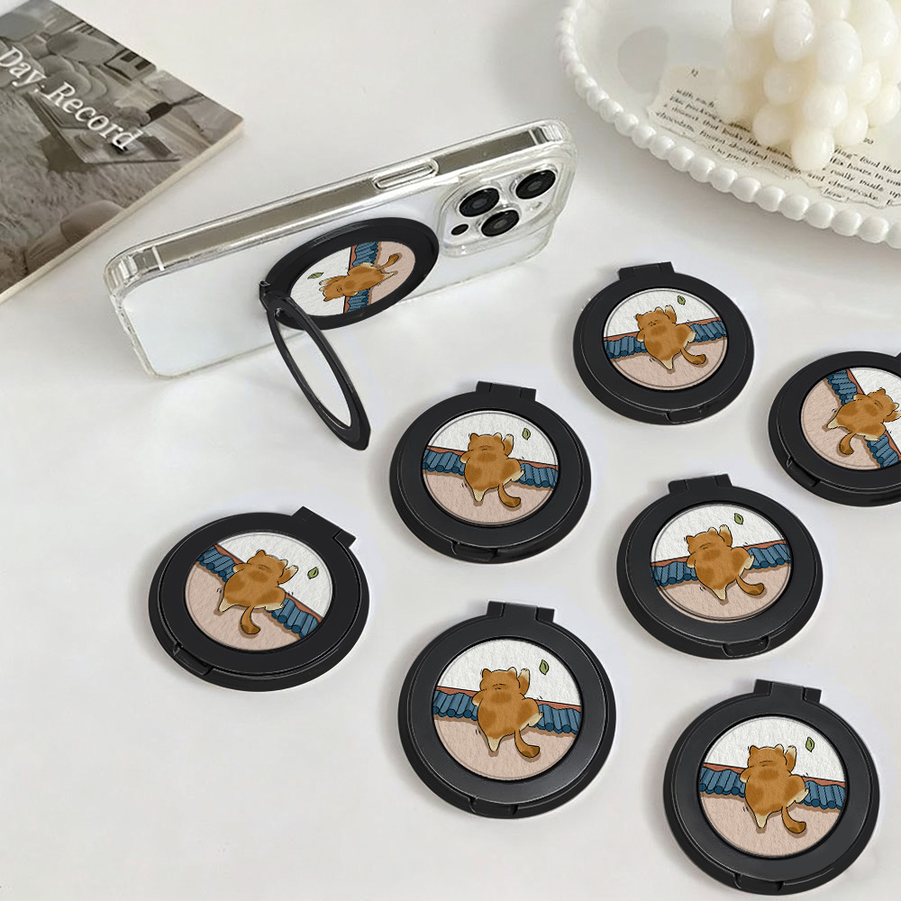 Dual Phone Holder - Penyangga Ponsel Universal Motif Kucing Kartun,