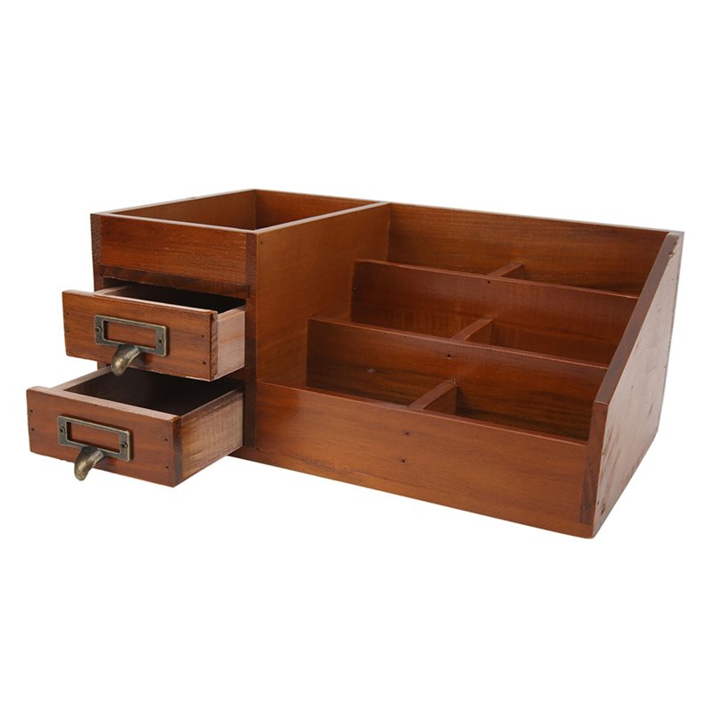 Drawer Organizer Bamboo - Lemari Penyimpanan Kayu CHCH Desain Retro