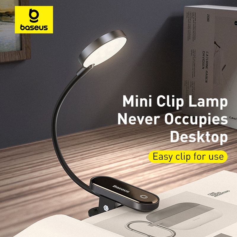 Desk Setup Laptop - Baseus Lampu Meja Portabel LED Klip