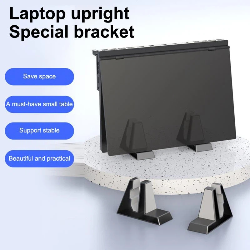 Vertical Laptop Stand - 【C】Penyangga Laptop Vertikal untuk Meja, Desain