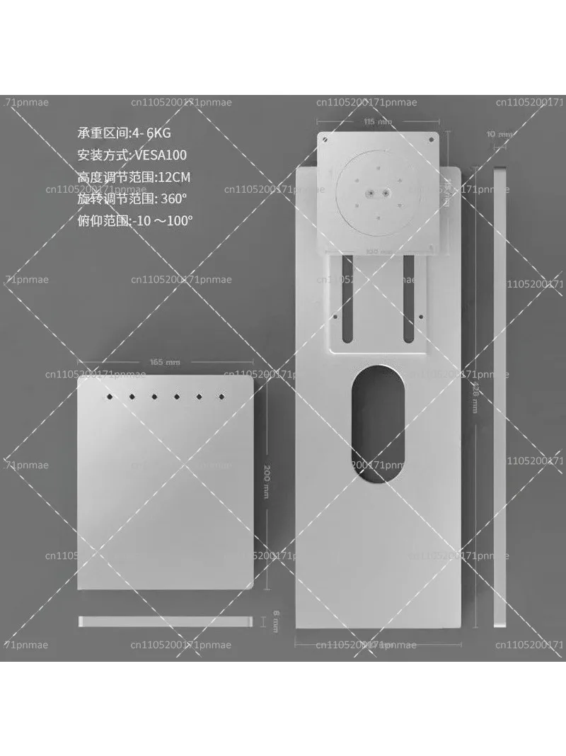Desk Setup No Monitor - Braket Monitor Aluminium CNC, Dapat Diangkat