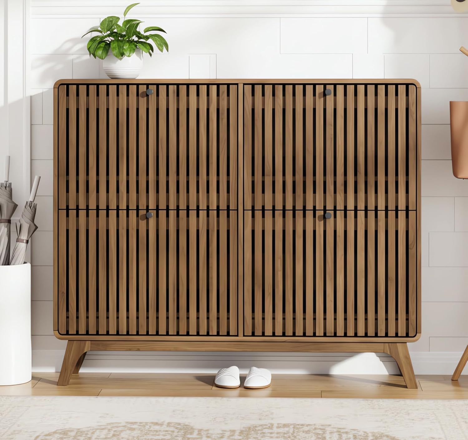 Drawer Organizer Bamboo - # Lemari Sepatu Bambu Besar dengan