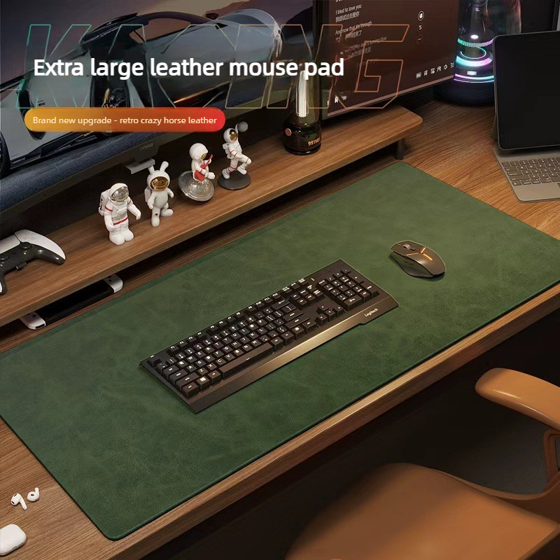 Desk Pad Leather Large - Alas Mouse Pu Tekstur Crazy Horse,