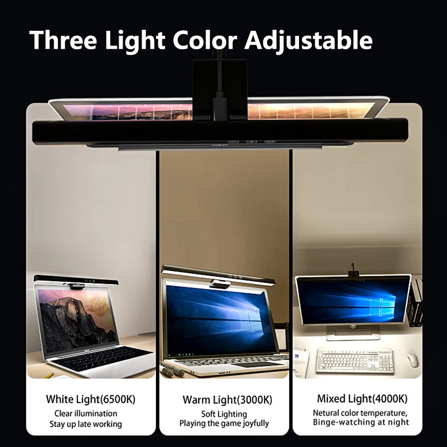 Lampu meja LED, cahaya Monitor - Desk Setup No Monitor ulasan dan harga