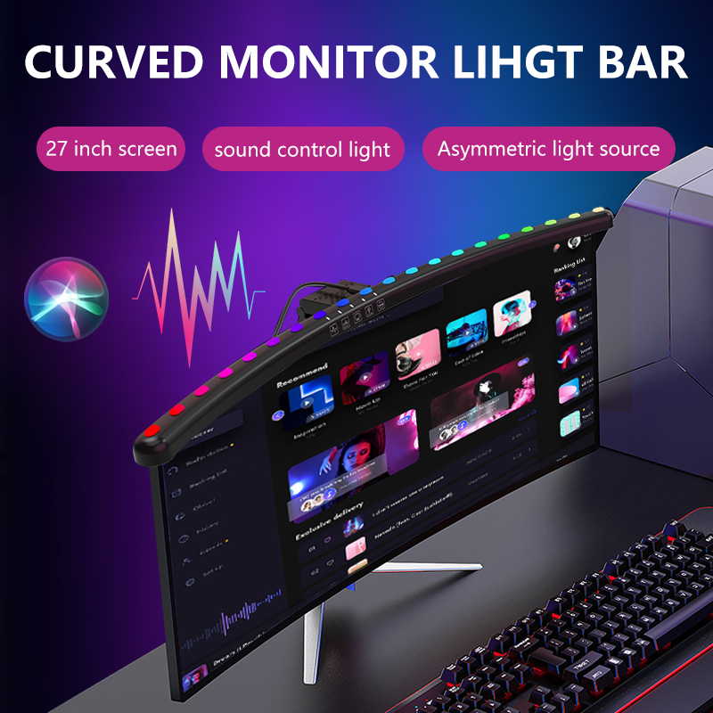 Lampu Monitor RGBIC, Lampu LED - Desk Setup No Monitor ulasan dan harga