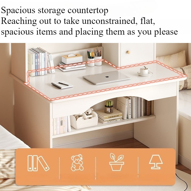 Meja Belajar Terintegrasi Rak  - Desk Setup Study ulasan dan harga