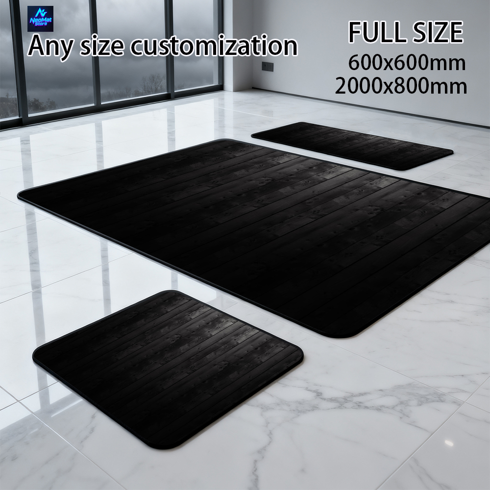 Alas Mouse Besar 2000x1000 Kay - Desk Setup Black And Wood ulasan dan harga