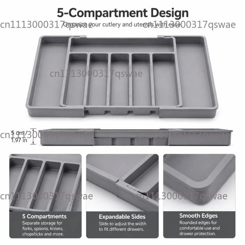 Organizer Peralatan Makan Plas - Drawer Organizer Bamboo ulasan dan harga