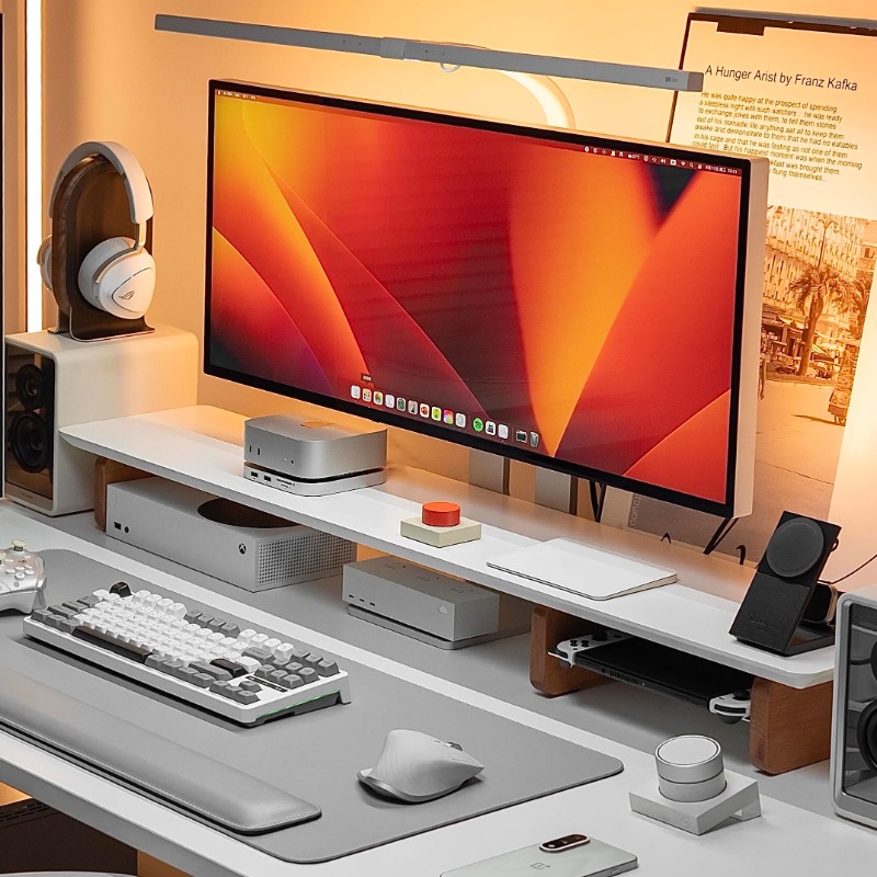 Rak Monitor Komputer Organizer - Desk Setup Laptop And Monitor ulasan dan harga