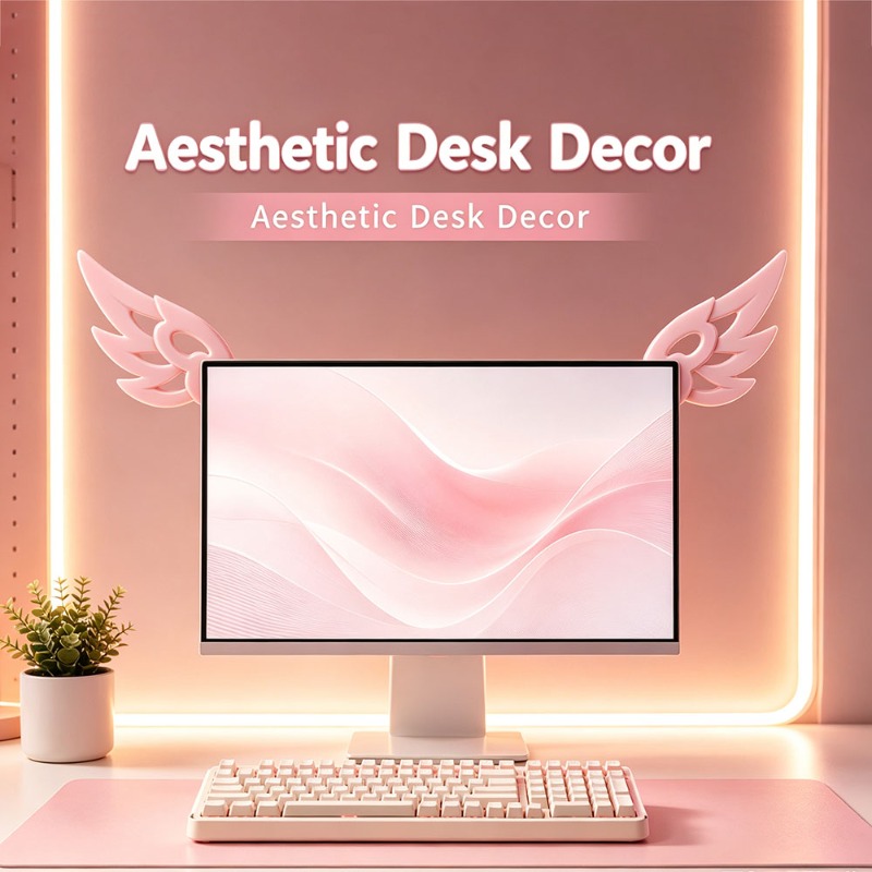 Dekorasi Sayap 3D Kawaii untuk - Desk Setup No Monitor ulasan dan harga