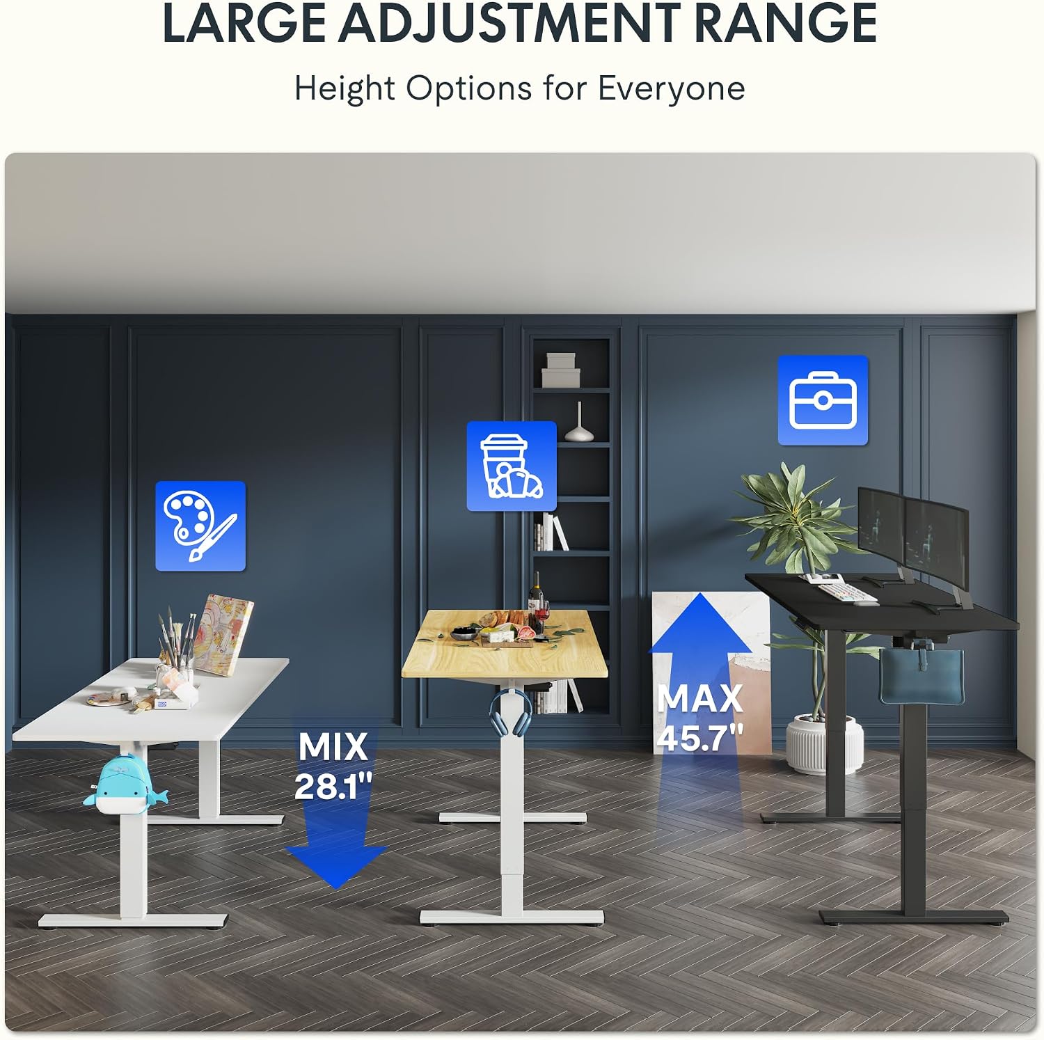 FLEXISPOT Meja Berdiri Elektri - Desk Setup Black And Wood ulasan dan harga