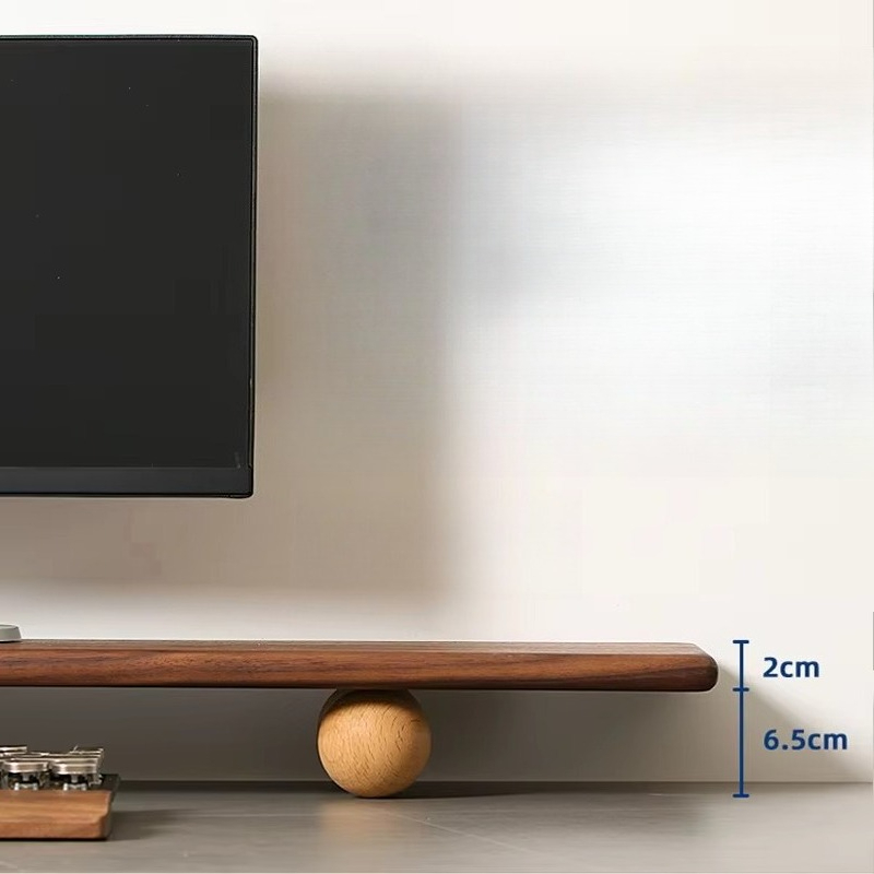 Penyangga Monitor Kayu Solid,  - Desk Setup Laptop And Monitor ulasan dan harga