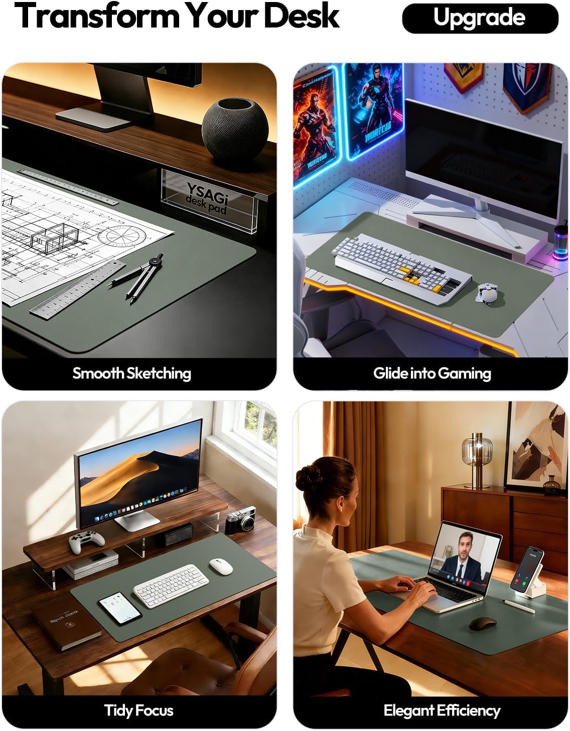 Pelindung Alas Meja Kulit, Ala - Desk Pad Leather Large ulasan dan harga