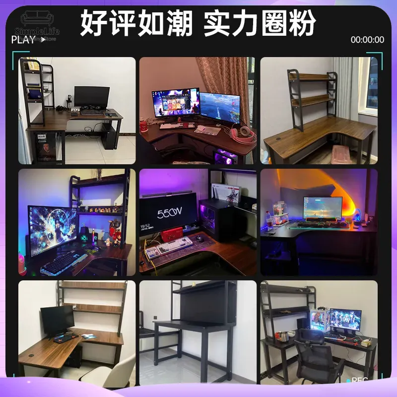 Meja Gaming Sudut untuk Komput - Desk Setup Laptop And Monitor ulasan dan harga