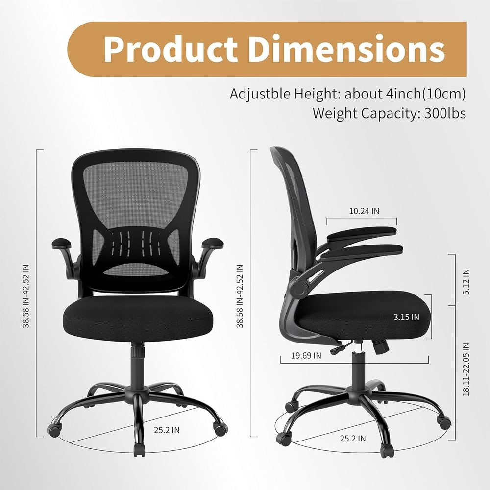 Set Kursi Kantor 10 Buah, Kurs - Desk Setup Black And Wood ulasan dan harga