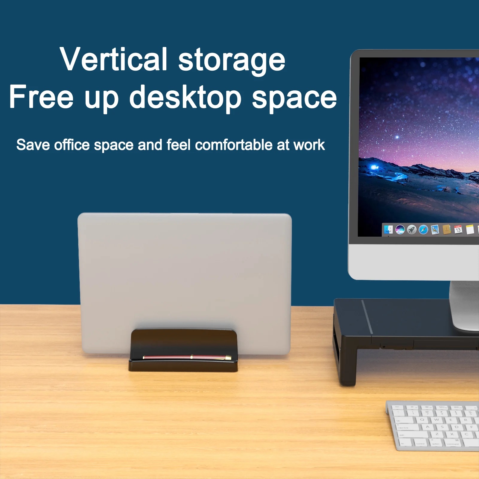 Dudukan laptop, rak penyimpana - Vertical Laptop Stand ulasan dan harga