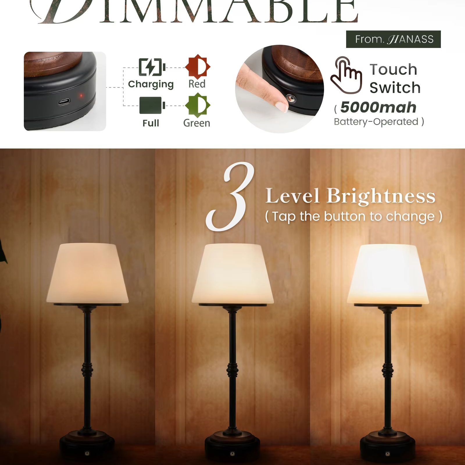 Lampu Meja Tanpa Kabel Set Lam - Desk Setup Study ulasan dan harga