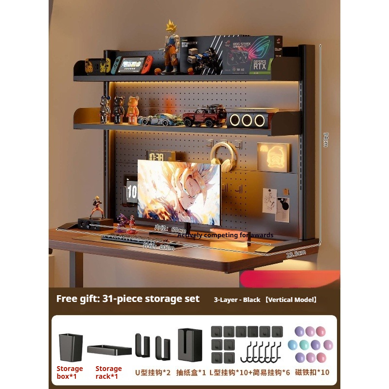 Rak Penyimpanan Meja dengan Pe - Desk Setup Study ulasan dan harga