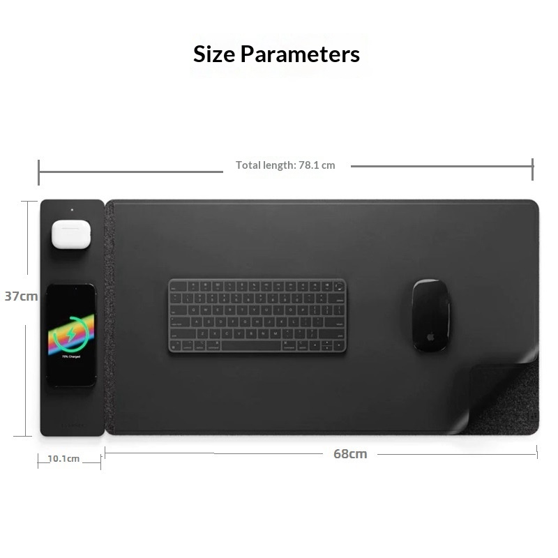 Alas Mouse Pengisi Daya Nirkab - Desk Pad Leather Large ulasan dan harga