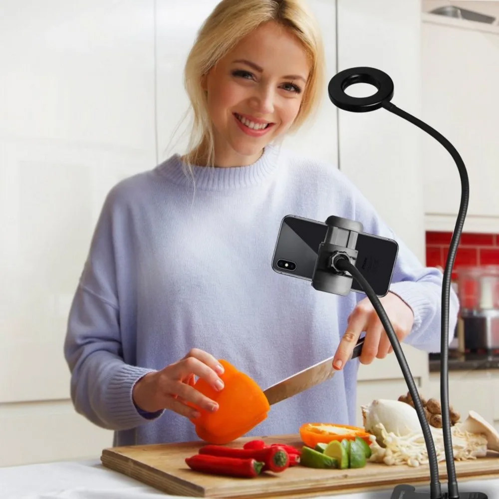 Lampu cincin Led lampu ganda,  - Dual Phone Holder ulasan dan harga