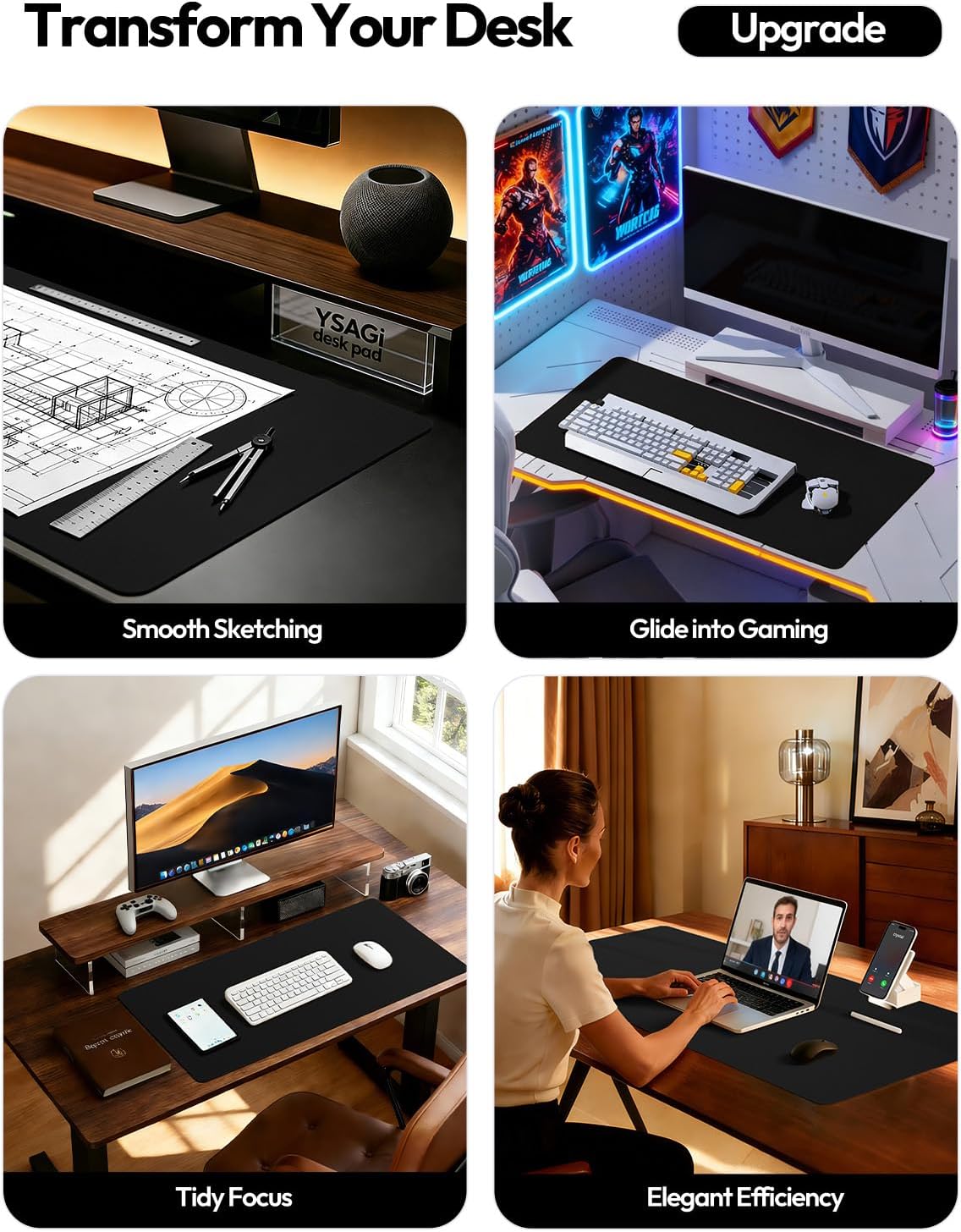 Alas Meja Kulit Besar 23.6x13. - Desk Pad Leather Large ulasan dan harga
