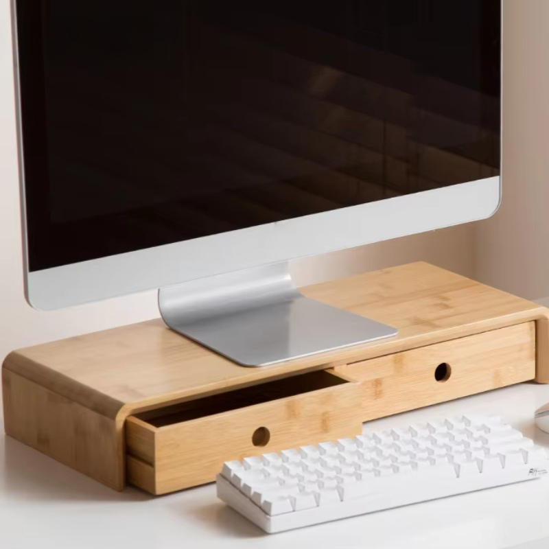 Penyangga Monitor Laptop Bambu - Desk Setup Laptop And Monitor ulasan dan harga