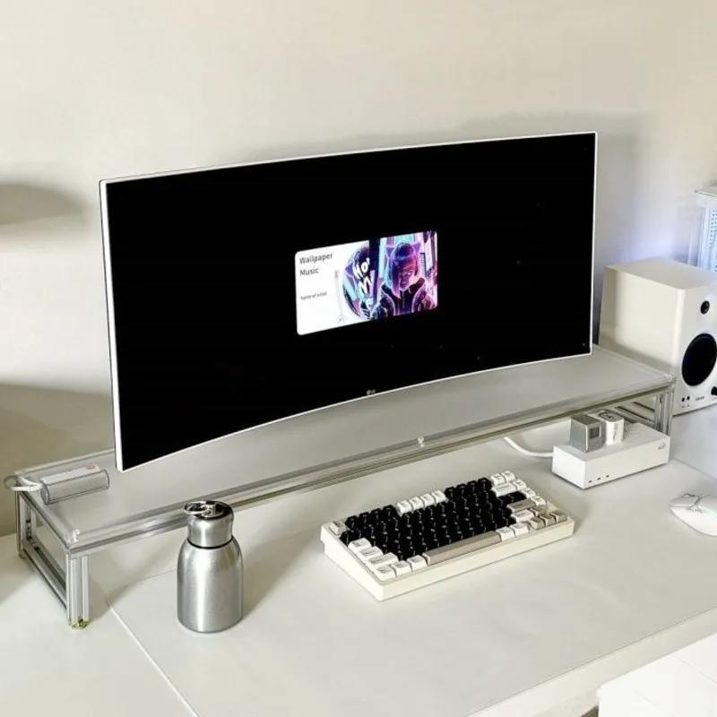 Dudukan Monitor Aluminium Akri - Desk Setup Laptop And Monitor ulasan dan harga
