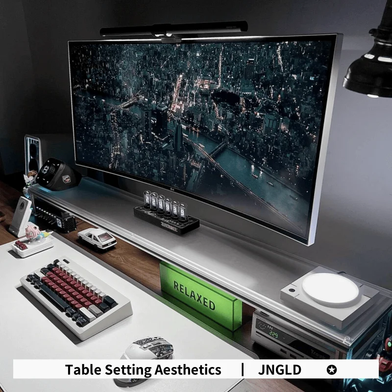 Dudukan Monitor Aluminium Akri - Desk Setup Laptop And Monitor ulasan dan harga