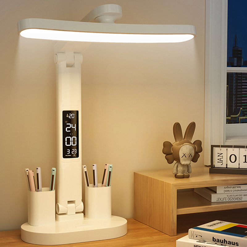 Jam LED lampu meja USB dapat d - Desk Setup Study ulasan dan harga