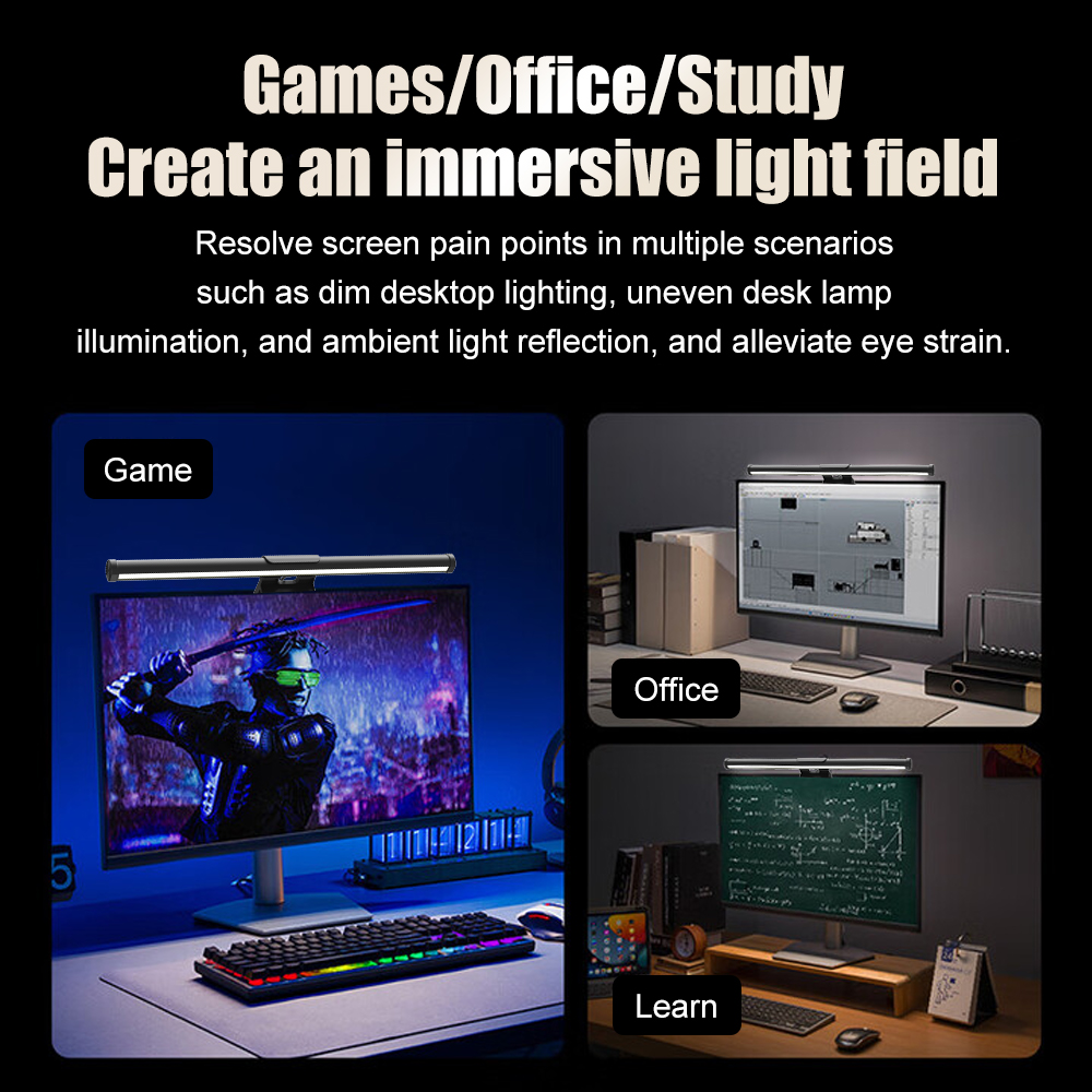 Lampu Monitor LED, Lampu Meja, - Desk Setup No Monitor ulasan dan harga