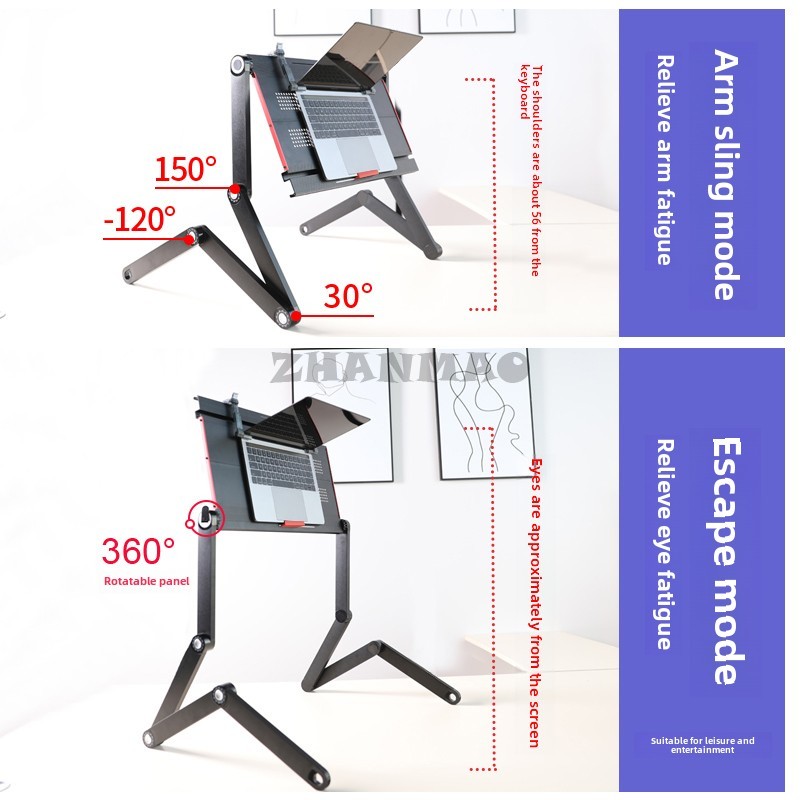 Berbaring Datar Di Tempat Tidu - Desk Setup Laptop ulasan dan harga