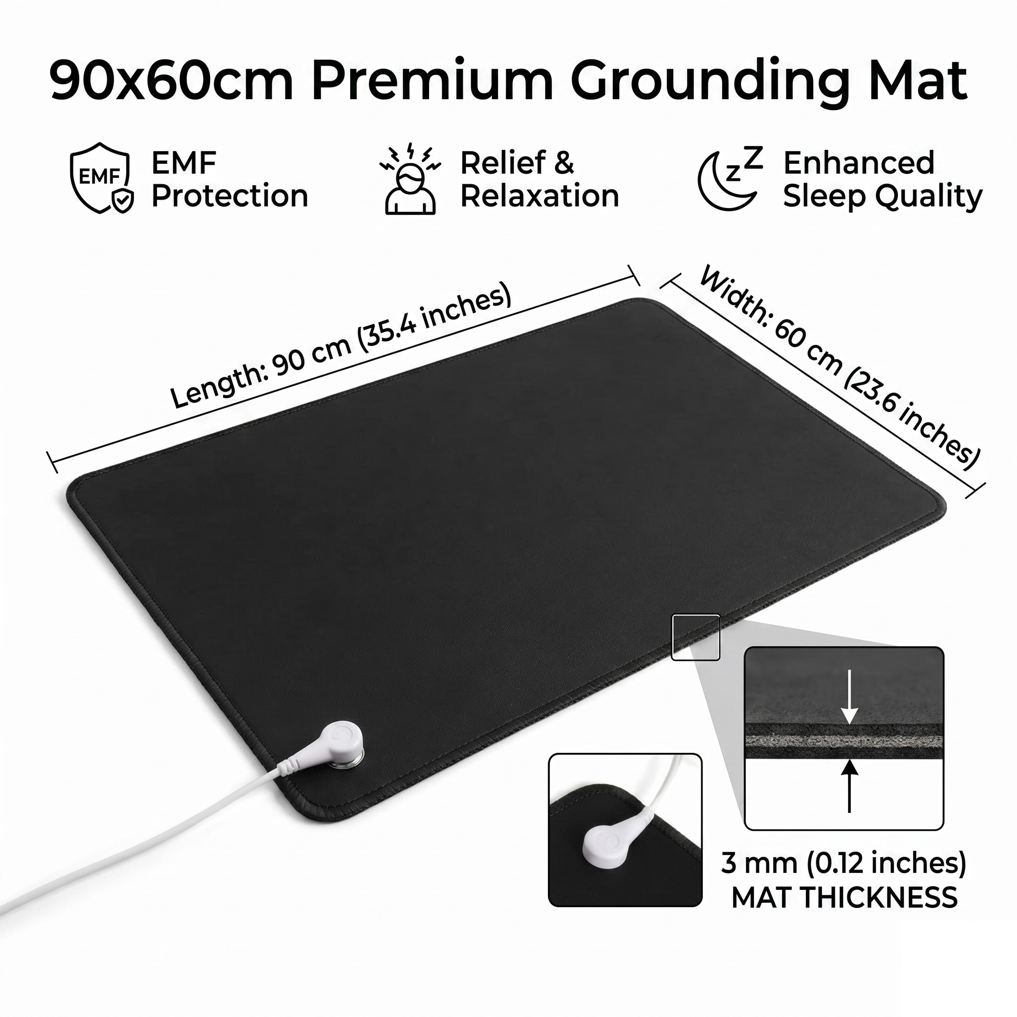 Alas Pembumian Kulit PU 3mm, B - Desk Pad Leather Large ulasan dan harga
