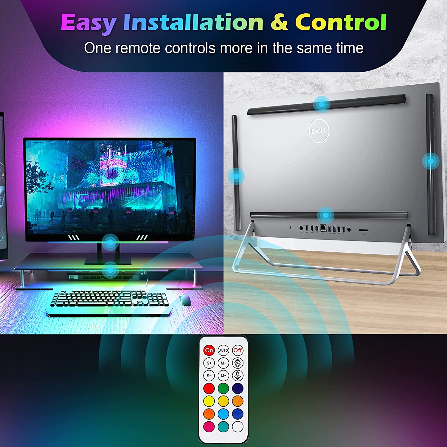 Lampu LED dekorasi ruang Game, - Desk Setup No Monitor ulasan dan harga