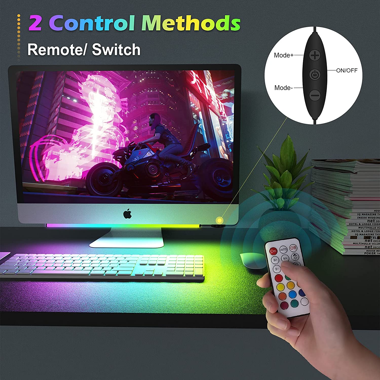 Lampu LED dekorasi ruang Game, - Desk Setup No Monitor ulasan dan harga