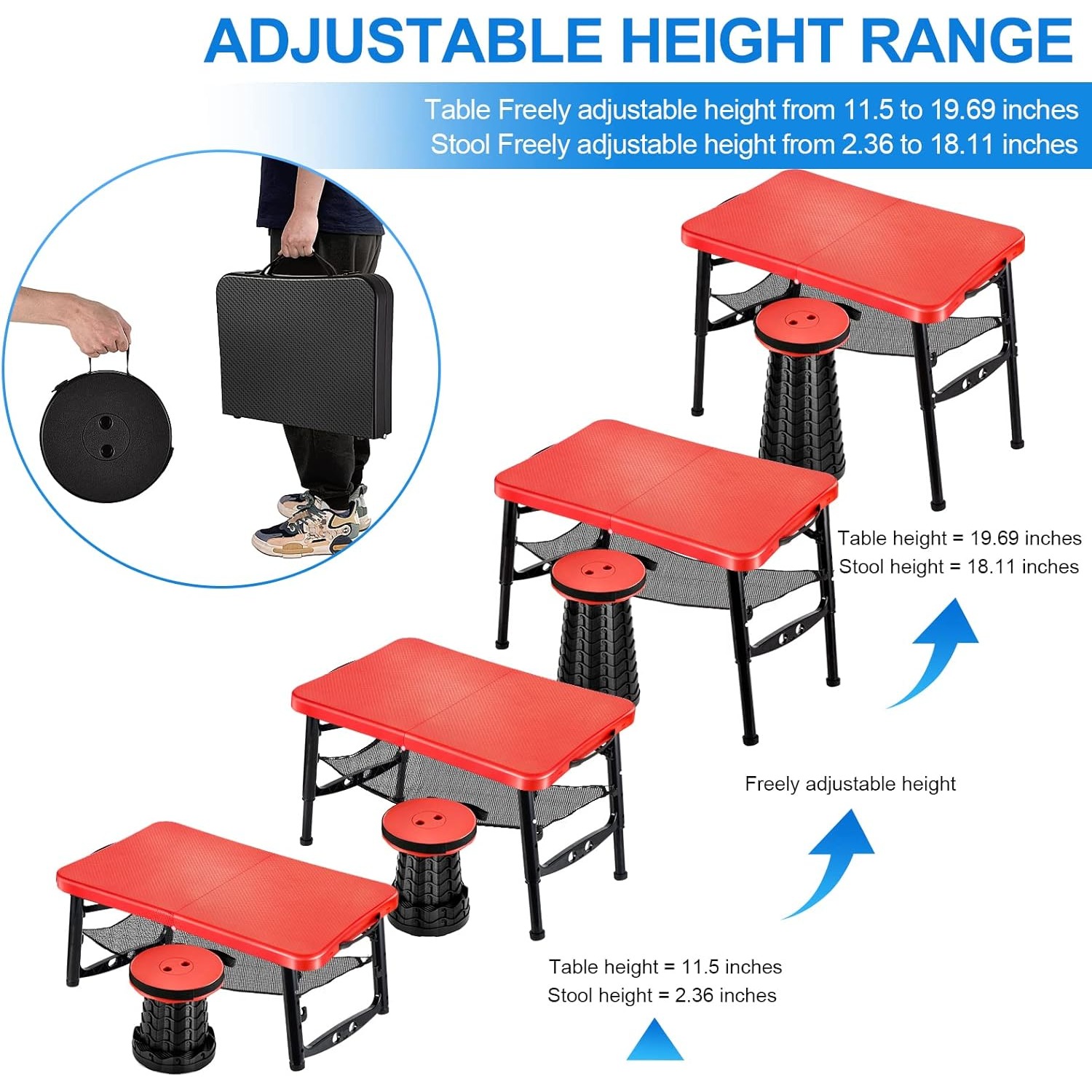 Set Meja & Bangku Lipat Dapat  - Desk Setup Laptop ulasan dan harga