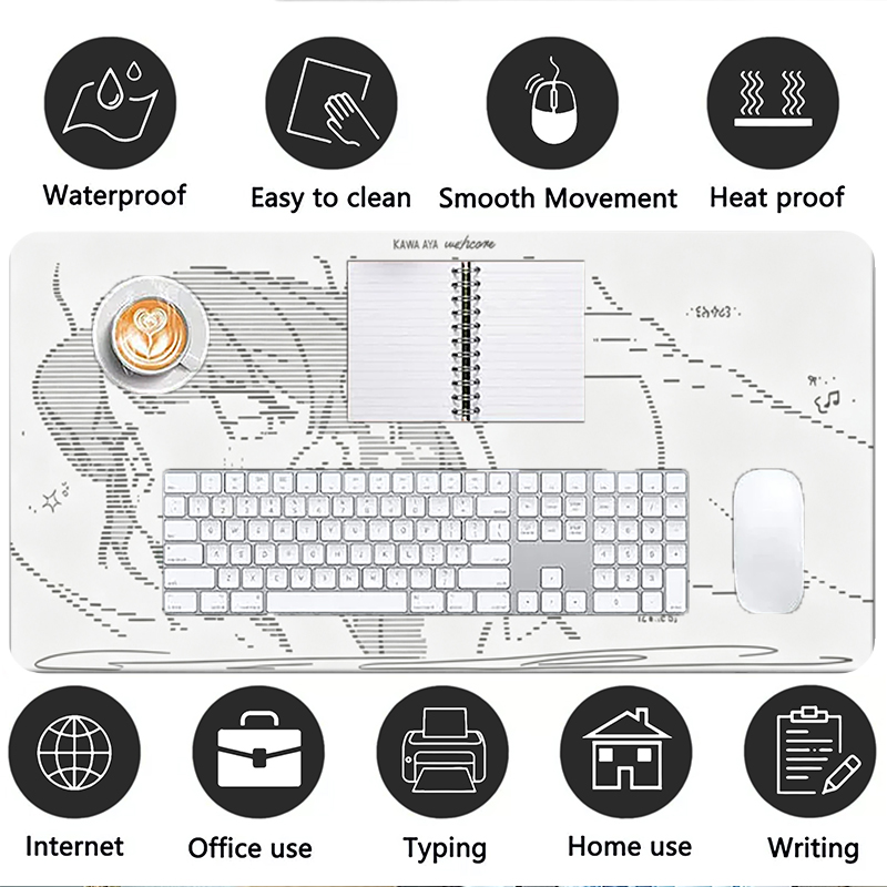 1 Buah Alas Mouse Kulit Anime  - Desk Pad Leather Large ulasan dan harga